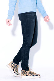 Women Mid Rise Skinny 105 Jean -  Laser Print