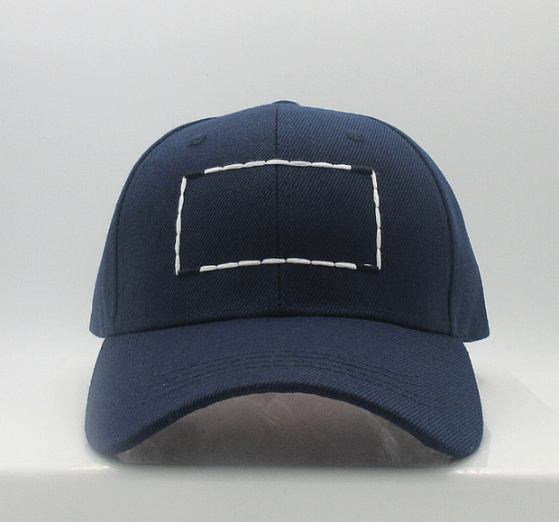 No Brand Box  Logo Hat- Navy
