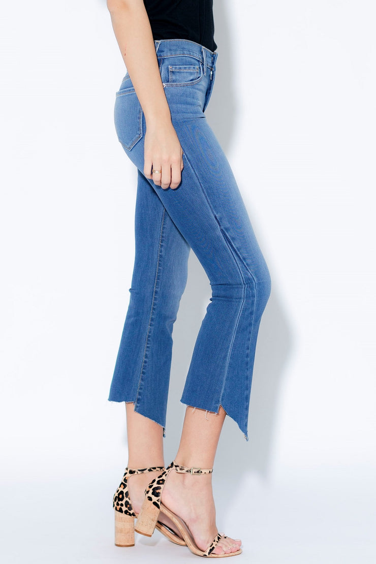 Women Mid Rise Cropped Flare 117 Jean