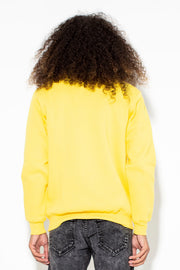 Men Yellow Logo Crewneck  Sweatshirt