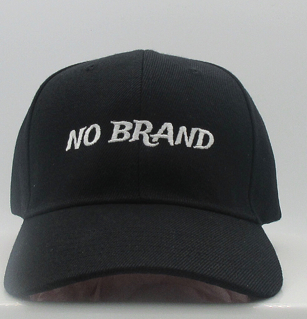 No Brand Logo Hat- Black